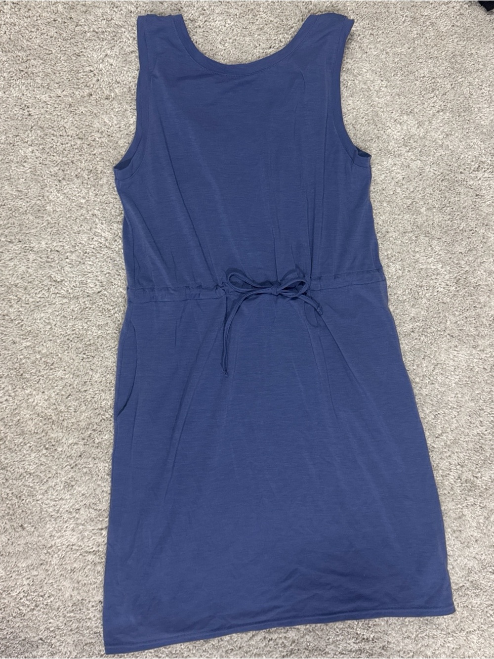 Columbia Sleeveless Drawstring Waist Blue Casual Dress